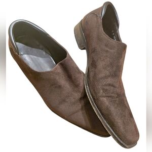 Donald J Pliner Rex 120 Dark Brown Suede Slip-On Loafers Size 9